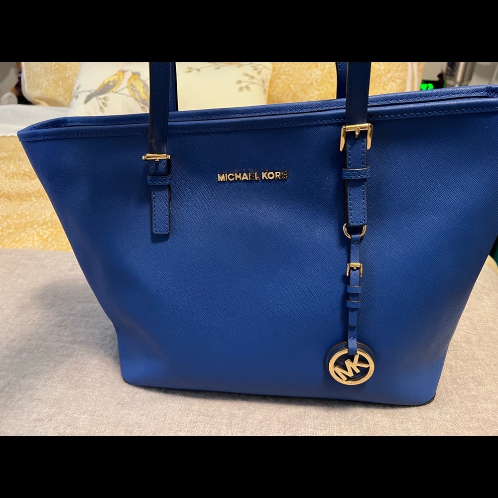 Blue Michael Kors Small Tote